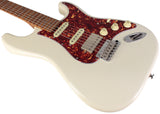 Suhr Select Classic S HSS Guitar, Roasted Flamed Neck, Olympic White, Maple - Humbucker Music