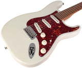 Suhr Select Classic S Guitar, Roasted Flamed Neck, Olympic White, Maple