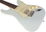 Suhr Select Classic S HSS Guitar, Roasted Flamed Neck, Sonic Blue, Rosewood