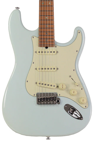 Suhr Select Classic S Guitar, Roasted Flamed Neck, Sonic Blue, Maple