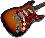 Suhr Select Classic S HSS Guitar, Roasted Flamed Neck, 3-Tone Burst, Rosewood
