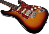 Suhr Select Classic S HSS Guitar, Roasted Flamed Neck, 3-Tone Burst, Rosewood