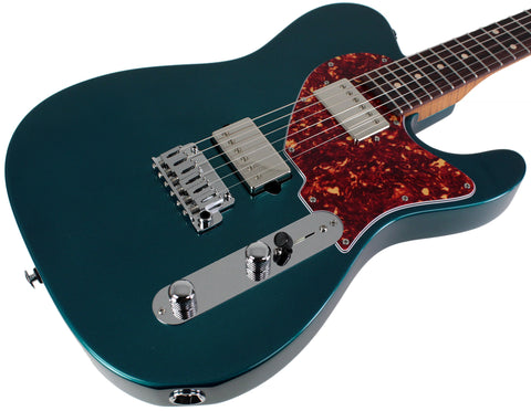 Suhr Classic T HH Roasted Select Guitar, Flamed, Rosewood, Ocean Turquoise