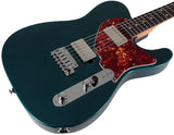 Suhr Classic T HH Roasted Select Guitar, Flamed, Rosewood, Ocean Turquoise - Humbucker Music