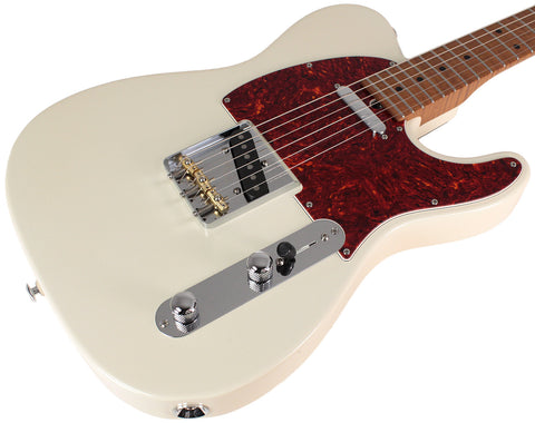 Suhr Select Classic T Guitar, Roasted Flamed Neck, Olympic White