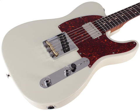 Suhr Classic T HS Roasted Select Guitar, Flamed, Rosewood, Olympic White - Humbucker Music