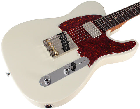 Suhr Classic T HS Roasted Select Guitar, Flamed, Rosewood, Olympic White