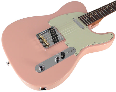 Suhr Classic T Roasted Select Guitar, Flamed, Rosewood, Shell Pink