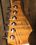 Suhr Classic T Roasted Select Guitar, Flamed, Maple, Sonic Blue - Humbucker Music