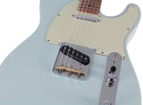 Suhr Classic T Roasted Select Guitar, Flamed, Maple, Sonic Blue - Humbucker Music
