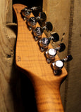 Suhr Classic T Roasted Select Guitar, Flamed, Maple, Sonic Blue - Humbucker Music