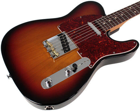 Suhr Select Classic T Guitar, Roasted Neck, 3-Tone Burst, Rosewood