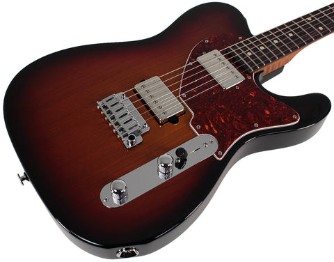 Suhr Classic T HH Roasted Select Guitar, Flamed, Rosewood, 3-Tone Burst