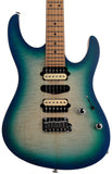 Suhr Limited Modern Satin Flame Guitar, Island Burst, Hardshell Case