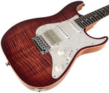 Suhr Select Standard Plus Mahogany Guitar, Trans Wine Red Burst