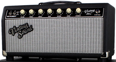 Vintage Sound Vintage 35sc Head, Black, Silver - Humbucker Music