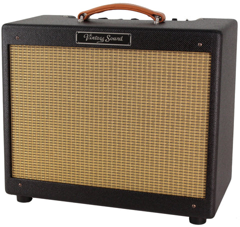 Vintage Sound Tweed 15 1x12 Combo, Black Tweed - Humbucker Music
